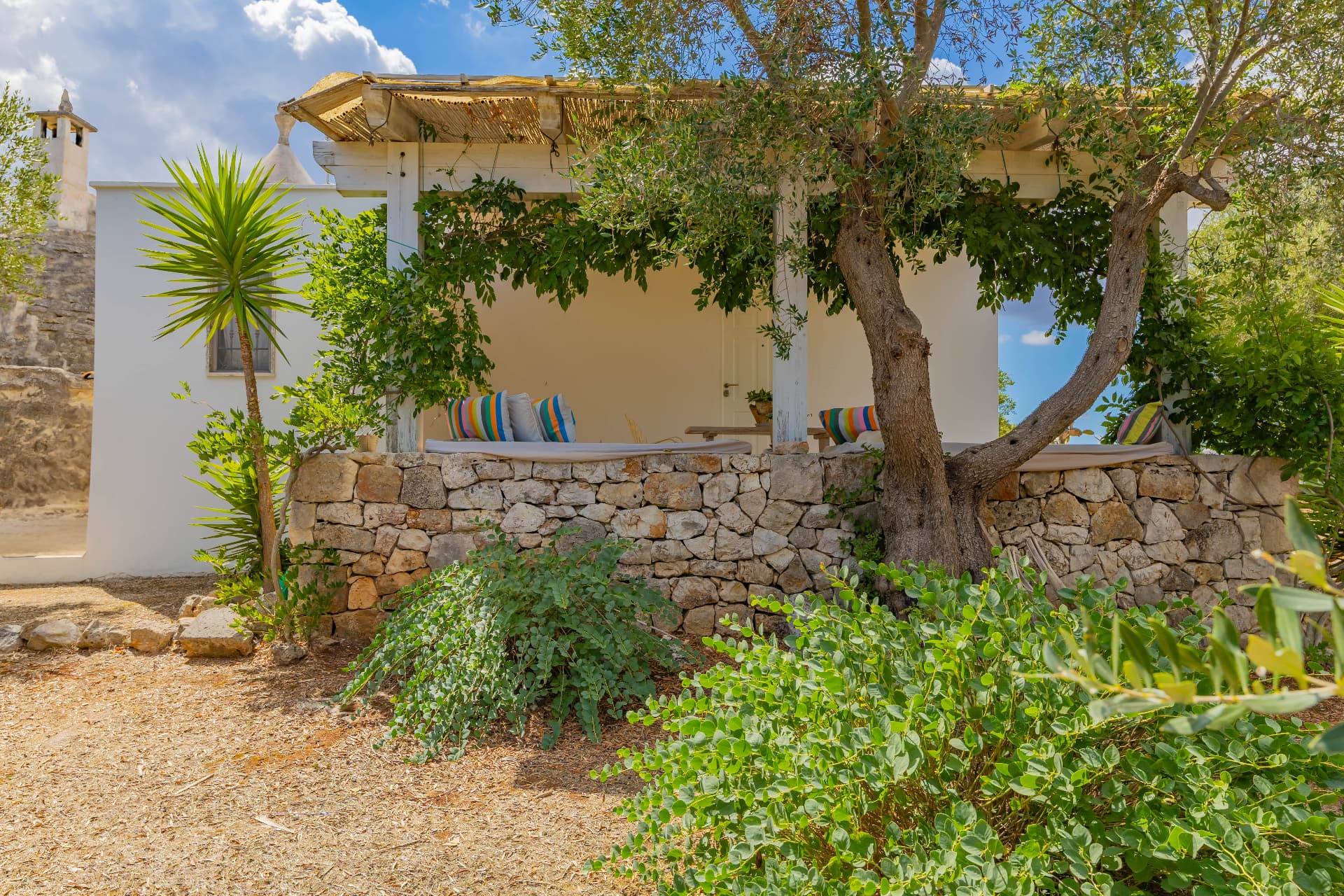 Hand-laid stone roof of the historic trullo